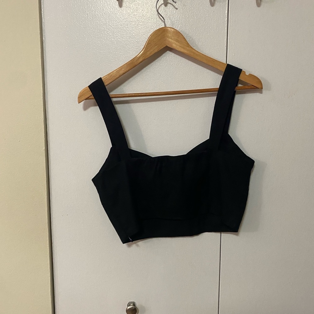 NWT Linen-Blend Banana Republic Crossover Bustier Tank - Picture 5 of 7